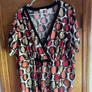 Worthington Multicolor Geometric Blouse